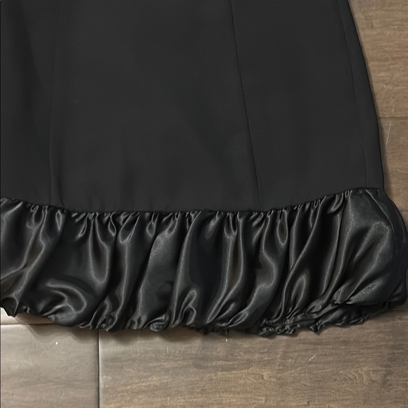 evan picone black bubble ruffle dress, size 10 - Picture 3 of 8